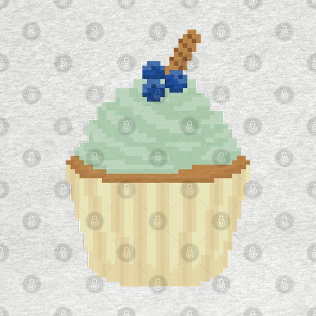 Green cupcake pixel art by toffany's